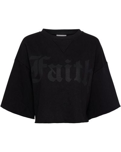 Faith Connexion Faith Cropped Sweatshirt - Black