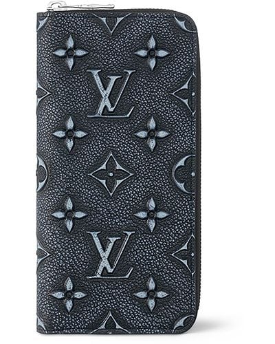Louis Vuitton Zippy Vertical Geldbörse - Blau