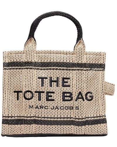 Marc Jacobs The Straw Jacquard Medium Tote Bag - Metallic