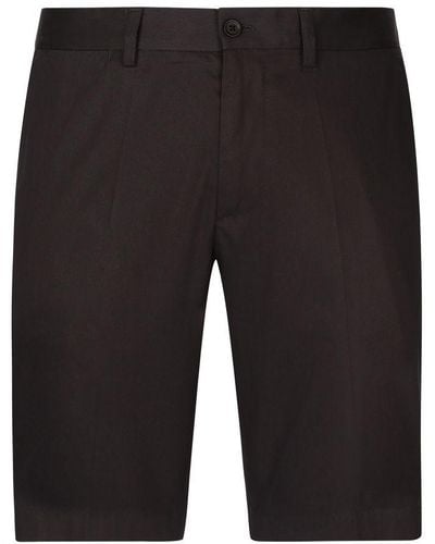 Dolce & Gabbana Stretch Cotton Shorts - Black