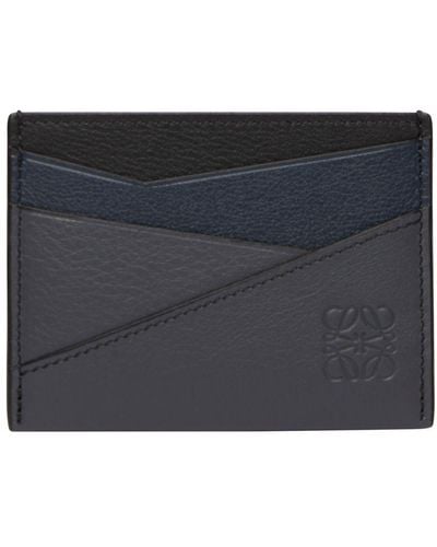 Loewe Puzzle Edge Leather Wallet - Blue