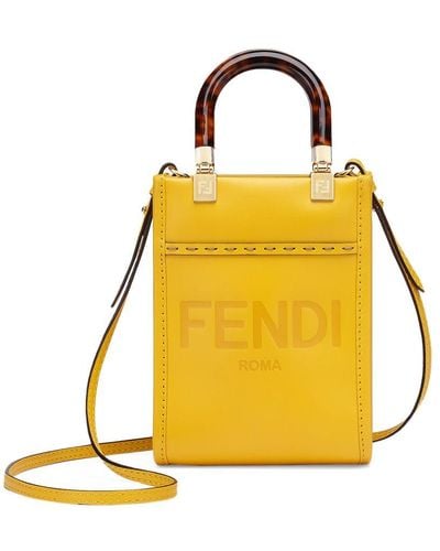 Fendi Mini Sunshine Shopper - Yellow