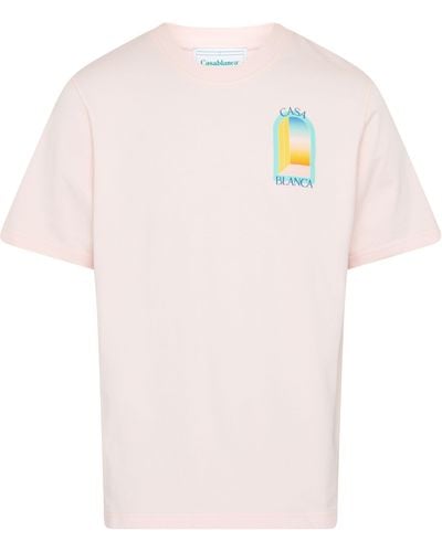 Casablancabrand Bedrucktes T-Shirt L'Arc - Pink