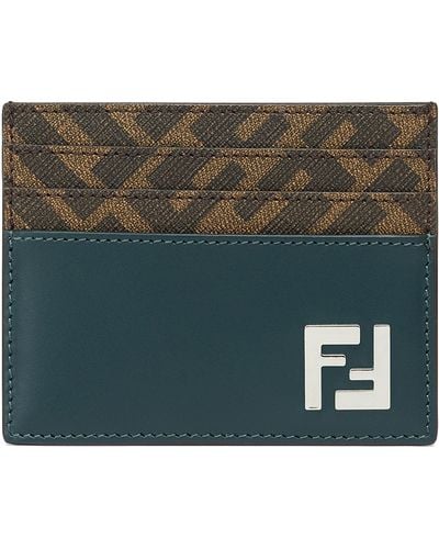 Fendi Kartenhalter FF Squared - Grün