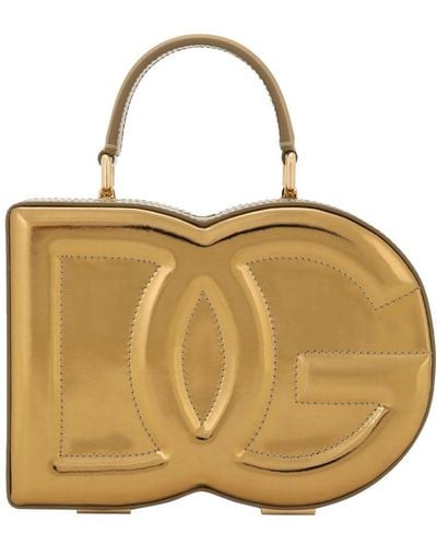 Dolce & Gabbana Dg Logo Bag Crossbody Box Bag - Metallic