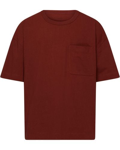 Lemaire T-shirt coupe boxy - Rouge