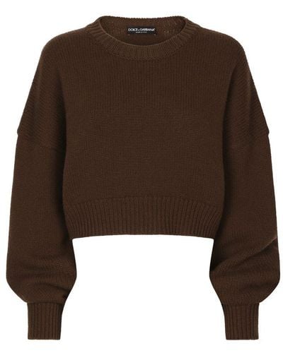 Dolce & Gabbana Wool And Cashmere Sweater - Brown