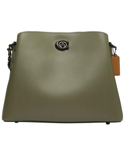 COACH Willow Shoulder Bag In Colorblock - Green