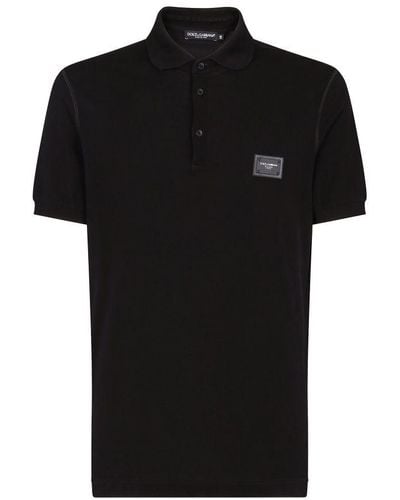 Dolce & Gabbana Cotton Piqué Polo-Shirt - Black