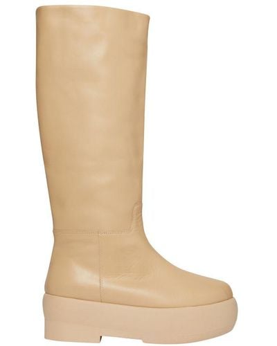 GIA COUTURE Chunky Sole Tubular Boots - Brown