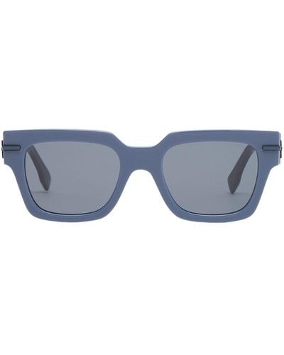 Fendi Rectangular Graphy Glasses - Blue