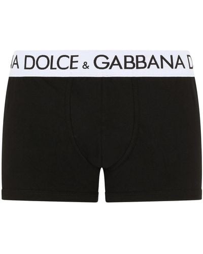 Dolce & Gabbana Two-Way Stretch Cotton Boxers - Black