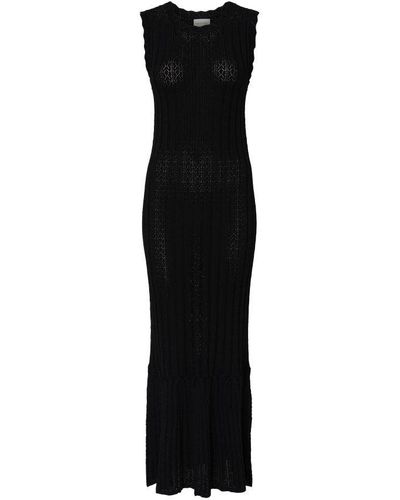 Loulou Studio Molino Long Sleeveless Dress - Black