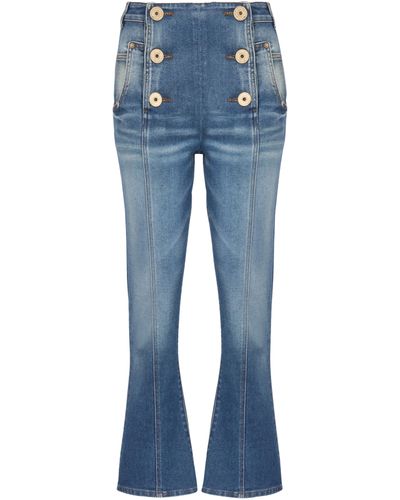 Balmain Jean bootcut en denim - Bleu