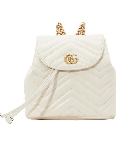 Gucci GG Marmont Small Backpack - White