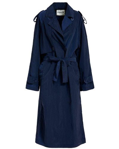 Essentiel Antwerp Fiddler Trench Coat - Blue