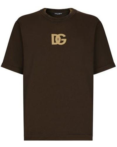 T-shirt en coton stretch à logo DG en 3d Blanc | T-Shirts et Polos Dolce &  Gabbana Homme