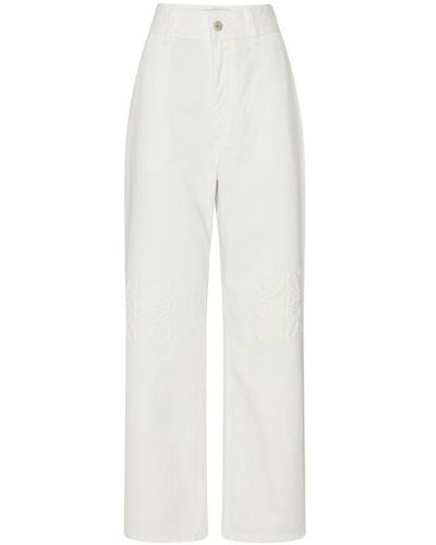 Loewe Anagram Baggy Jeans - White
