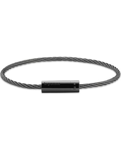 Le Gramme Bracelet câble le 7g en céramique poli - Noir