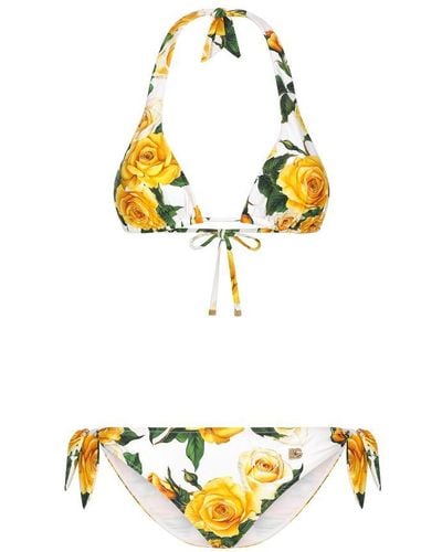 Dolce & Gabbana Triangle Bikini - Yellow