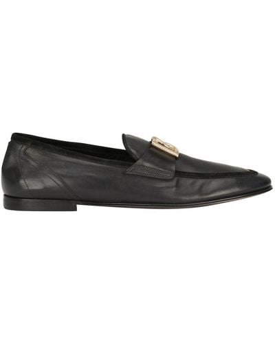 Dolce & Gabbana Calfskin Loafers - Black