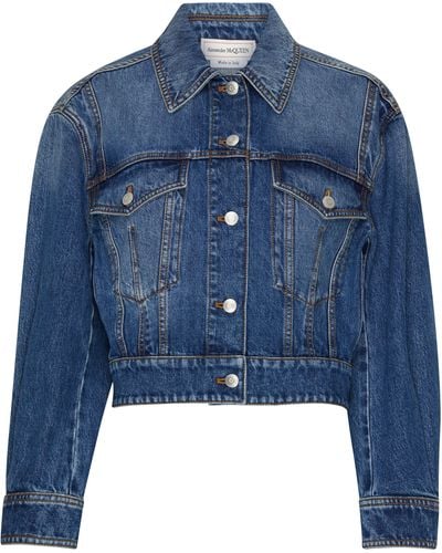 Alexander McQueen Jeansjacke - Blau