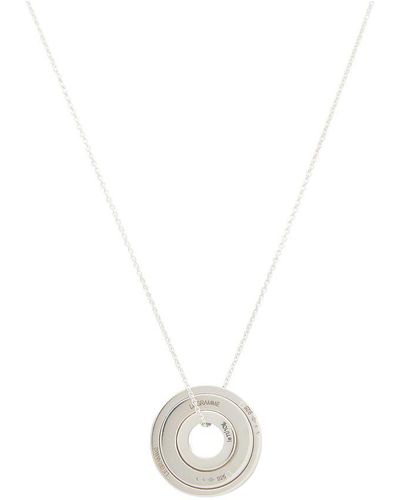 Le Gramme Accumulation Polished And Brushed Sterling Round Necklace - Metallic