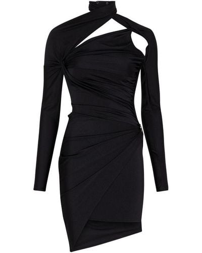 Coperni Asymmetric Jersey Dress - Black