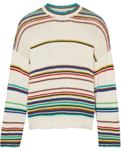 Loewe Pullover aus Baumwolle und Polyamid mit Streifen - Mehrfarbig