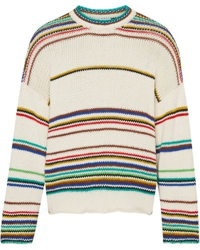 Loewe Pullover aus Baumwolle und Polyamid mit Streifen - Mehrfarbig