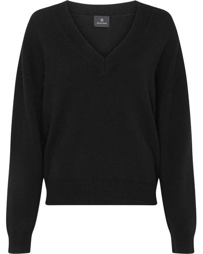 Anine Bing Pullover mit V-Ausschnitt Lee - Schwarz