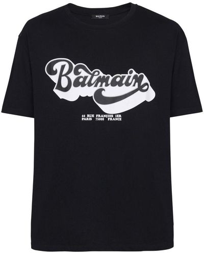 Balmain Logo 70s T-shirt - Black