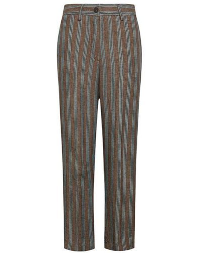 Momoní Matthieu Striped Linen Pants - Grey