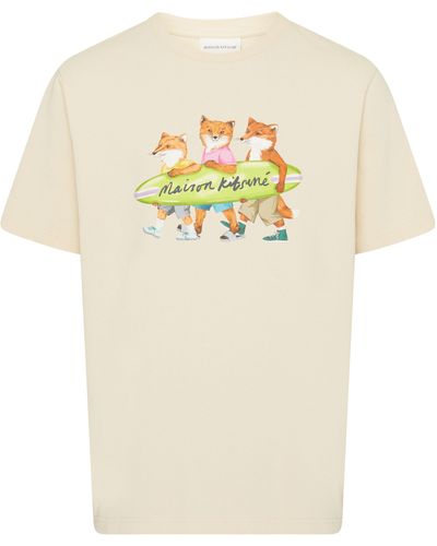 Maison Kitsuné T-shirt Surfing Foxes - Neutre