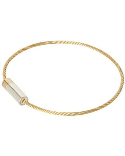 Le Gramme Cable Bracelet Le 9g Silver 925 And Yellow Gold 750 Slick Polished - Metallic