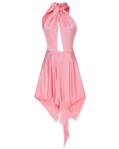 Stella McCartney Asymmetrical Backless Midi Dress - Pink
