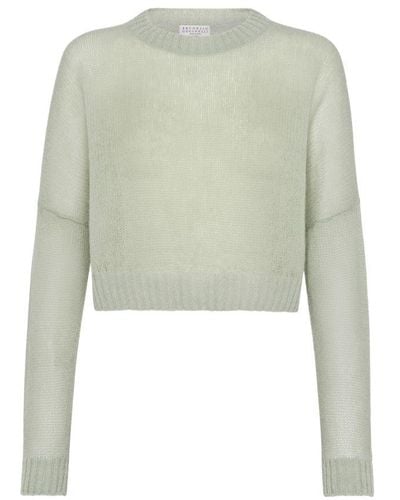Brunello Cucinelli Mohair And Wool Sweater - Green