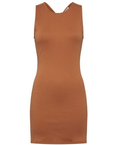Sessun Minorca Short Dress - Brown