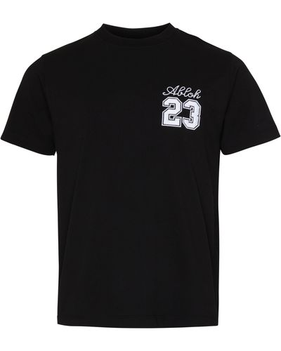 Off-White c/o Virgil Abloh T-shirt ajusté à manches courtes et logo 23 - Noir