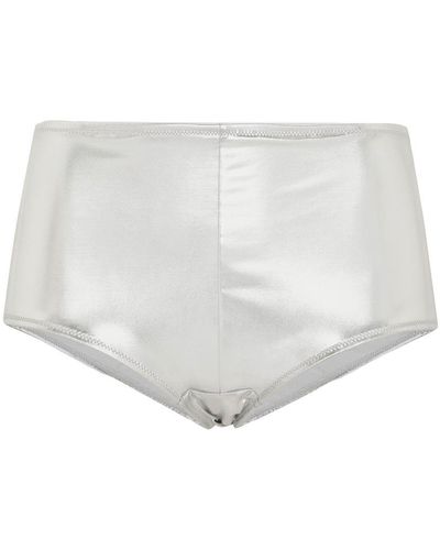 Dolce & Gabbana Foiled Jersey Low-rise Panties - White