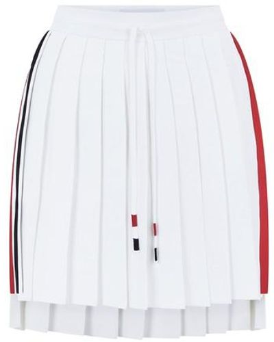 Thom Browne Rwb Mini Skirt - White