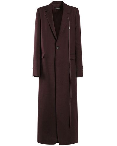 Ann Demeulemeester Lieke Straight Tailored Coat - Brown