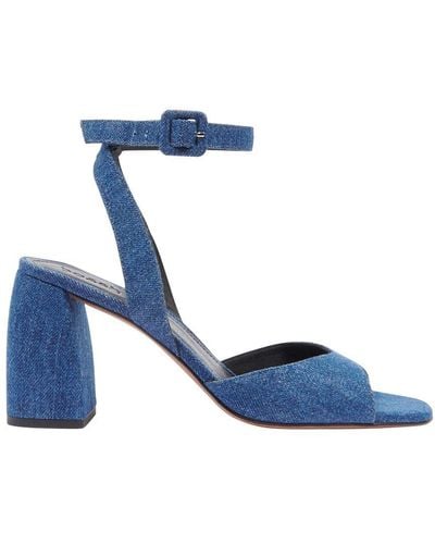 Ba&sh Cassie Denim Sandals - Blue