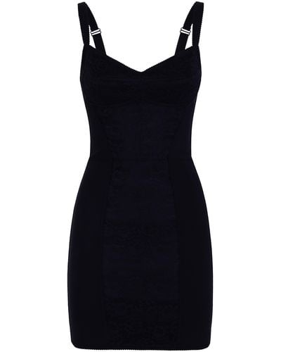 Dolce & Gabbana Slip-Kleid im Korsett-Stil - Schwarz