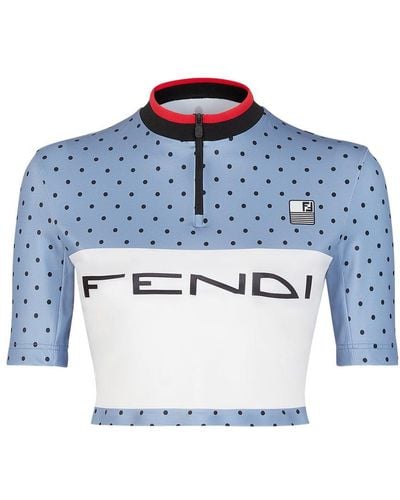 Fendi Short-Sleeved Cycling-Style - Blue