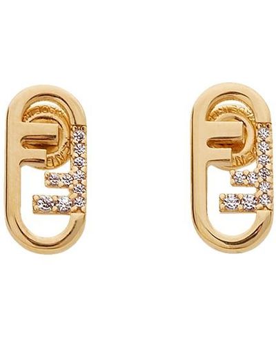 Fendi O'lock Earrings - Metallic