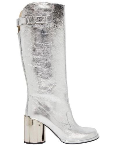 Ami Paris Buckled Boots - Gray