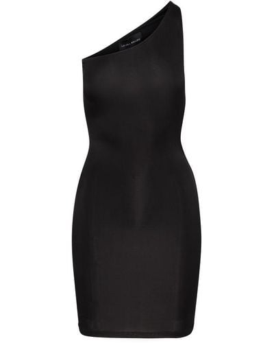 Louisa Ballou Plunge Mini Dress - Black