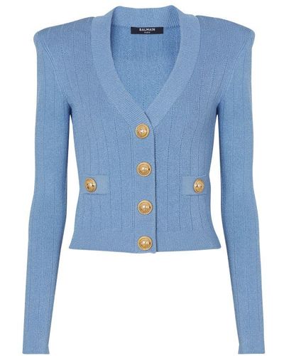 Balmain Sweaters - Blue