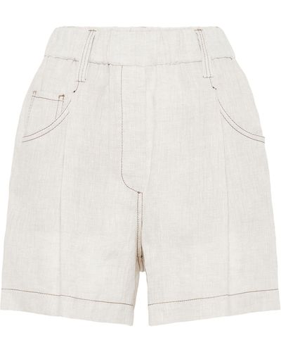 Brunello Cucinelli Five-Pocket-Shorts - Weiß